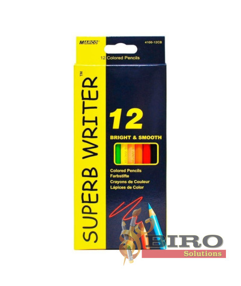 Creioane colorate MARCO SuperbWriter, 12 culori, 4100-12CB
